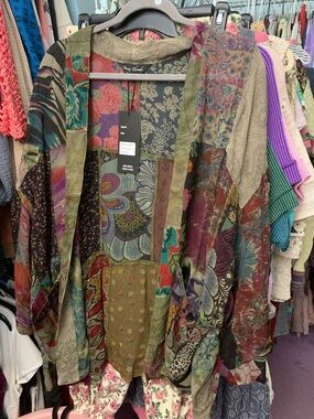 Gravel Patchwork Boho Kimono Jacket